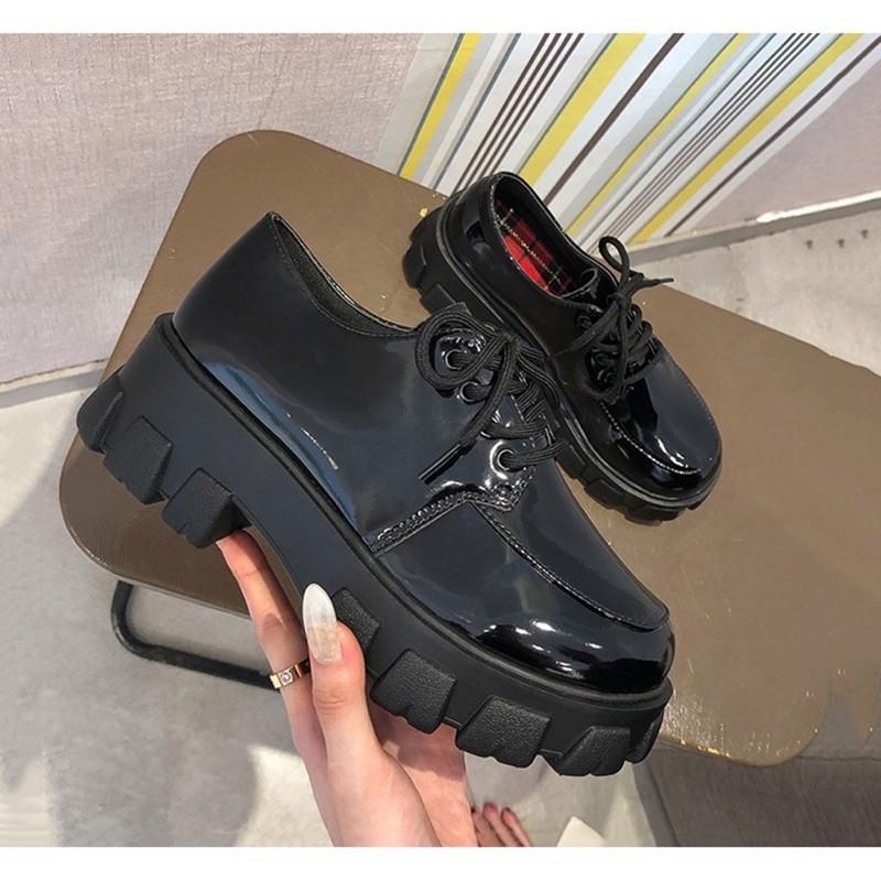 Bốt Oxford nữ thấp đế cao 5cm cá tính