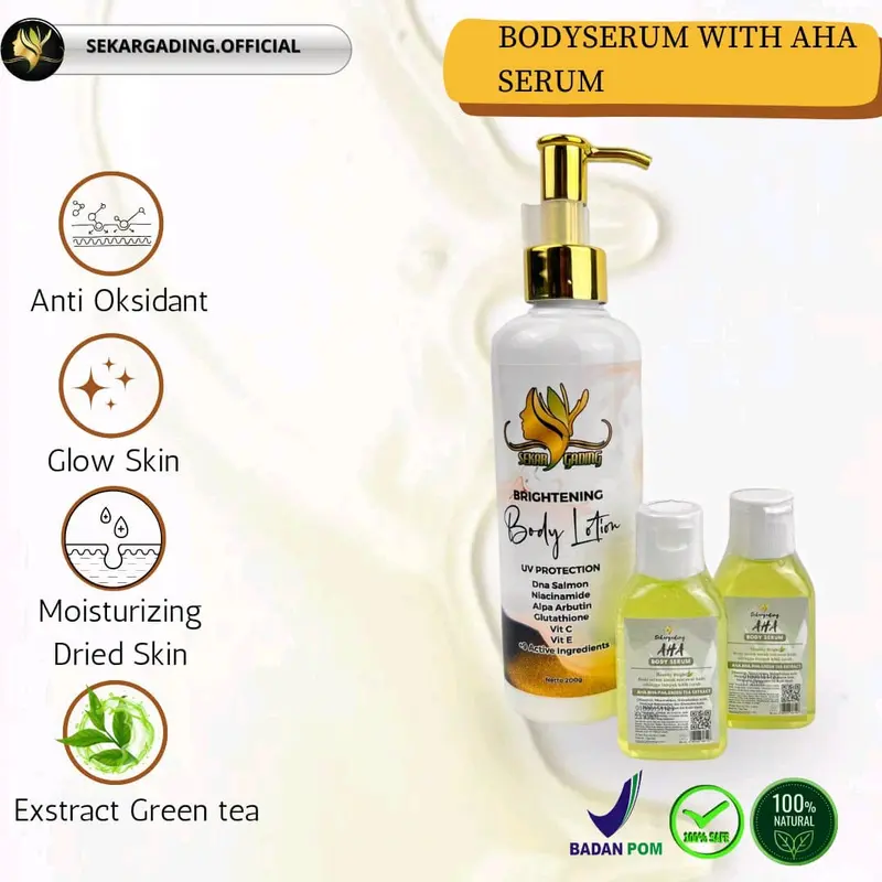 BODY LOTION 100g. SEKARGADING WHITENING//PEMUTIH BADAN. Mencerahkan Melembutkan 3