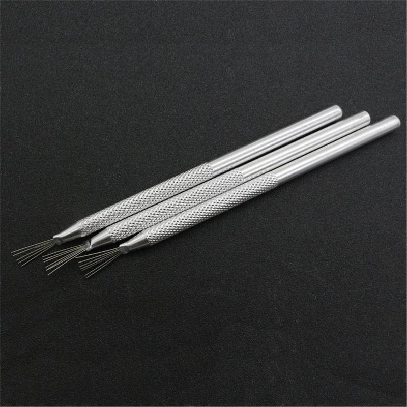 Product Introduction of 1/2/3pcs DIY Modeling Feather Wire Ceramics Tool Pottery Texture Brush Sculpting 7 Pins 12