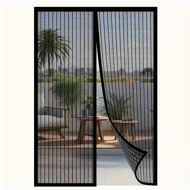 Magnetic Closure Screen Door, Breathable Anti-mosquito Door Curtain, Easy To Clean Door Curtain for Home, Office, Hotel, Dormitory