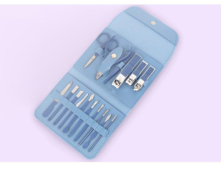 Product Introduction of Bộ Dụng Cụ Cắt Móng Tay, 16 Món, Dụng Cụ Định Hình Lông Mày Dụng Cụ Làm Móng, Bộ Đồ Làm Đẹp, Bộ Kéo Cắt Móng Tay, Thích Hợp Cho Cửa Hàng Nail, [Hàng Rào] 2