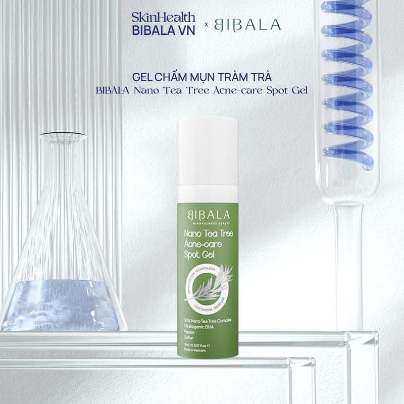 GEL chấm mụn Tràm Trà làm dịu cải thiện mụn NANO TEA TREE ACNE-CARE SPOT GEL 15ML BIBALA Skincare