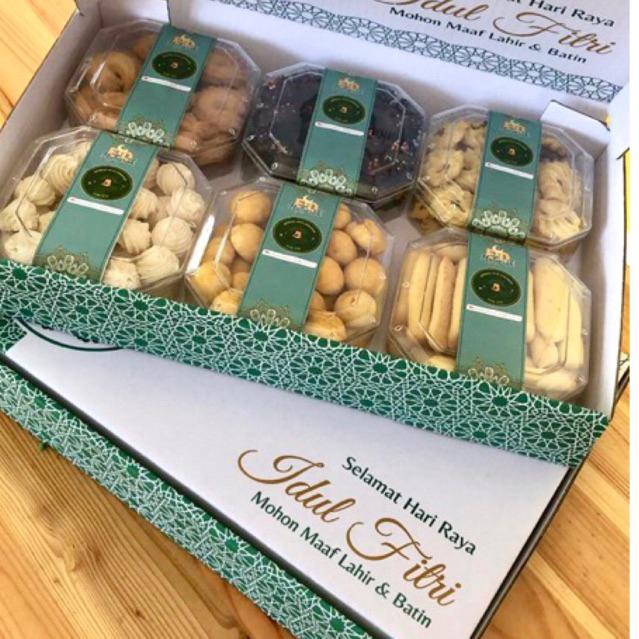 Spesial Kue Lebaran Hampers Premium Kue Lebaran isi 6 toples - Parcel Thr idul fitri Kue kering kotak box isi 6 0