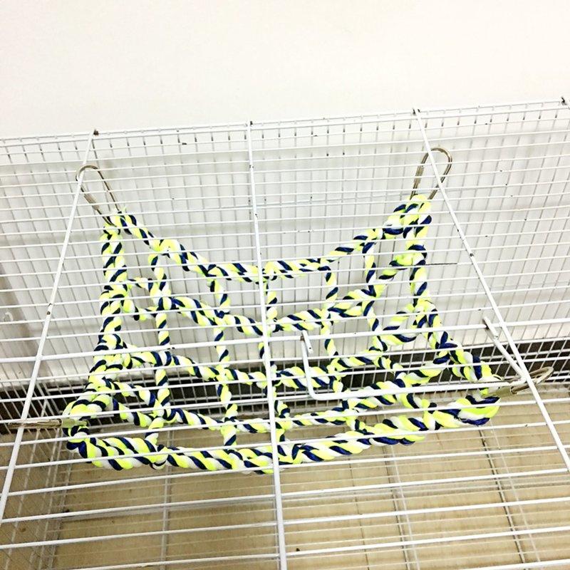 Product Introduction of Pet crawling parrot hamster squirrel toy nylon rope 4