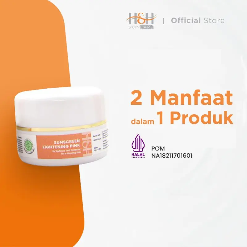 H&H Sunscreen Lightening Pink, Sunscreen Mencerahkan & Proteksi Maksimal 0