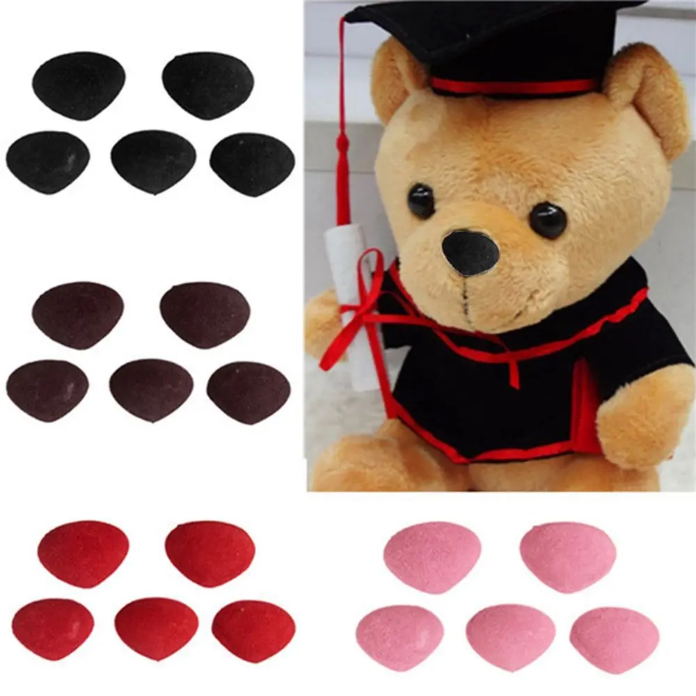 10pcs/bag New Toys Craft Plastic Triangle Nose Bear Buttons Dolls Accessories Velvet