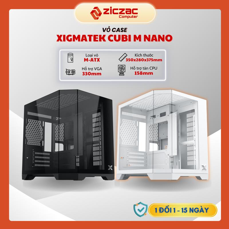 Vỏ case máy tính Xigmatek Cubi M Nano | CUBI II BTF bể cá 3 mặt kính cường lực chính hãng