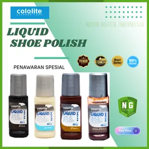 SEMIR SEPATU COLOLITE LIQUID SHOE POLISH 45ml Semir Sepatu Kulit Pria Wanita ORIGINAL PREMIUM SHOE LEATHER CARE Coklat Black Shoes Pembersih