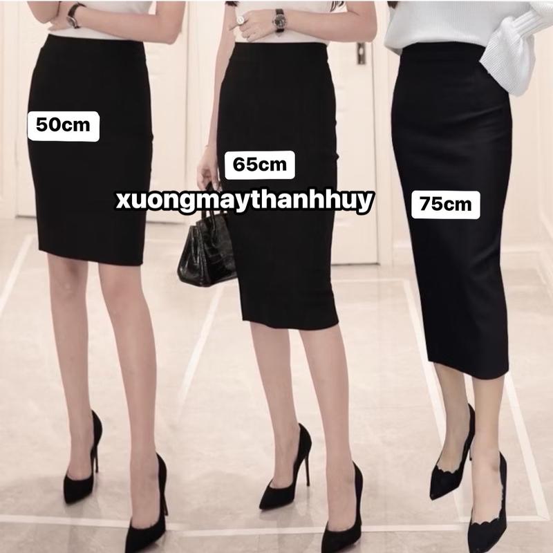 Chân váy bút chì,chân váy công sở vải UMI hàn quốc co giãn thoải mái-Chân váy công sở co dãn