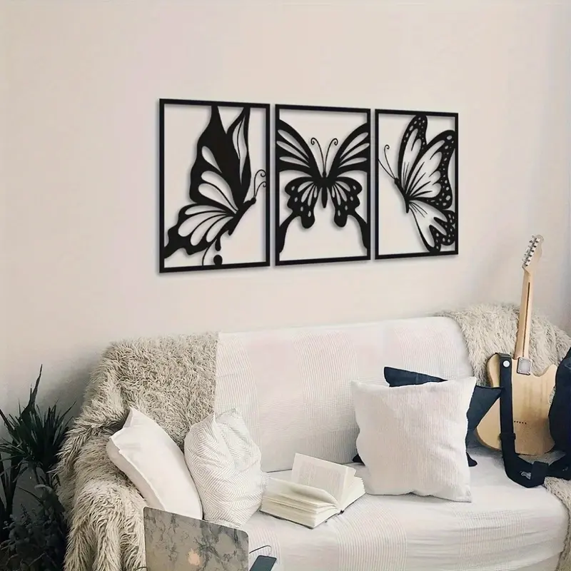 Hiasan Dinding Rama-rama Gaya Negara Kontemporari, Set 3pcs, - TikTok ...