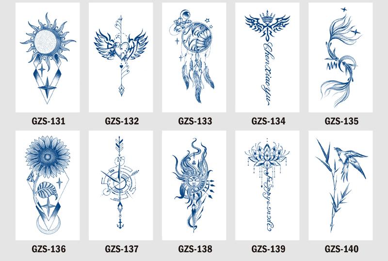 Product Introduction of Herbal Juice Semi-Permanent Temporary Tattoo Stickers Waterproof Long-Lasting Alphabet Fresh Style Tattoos tattoo  sticker  30  days 16