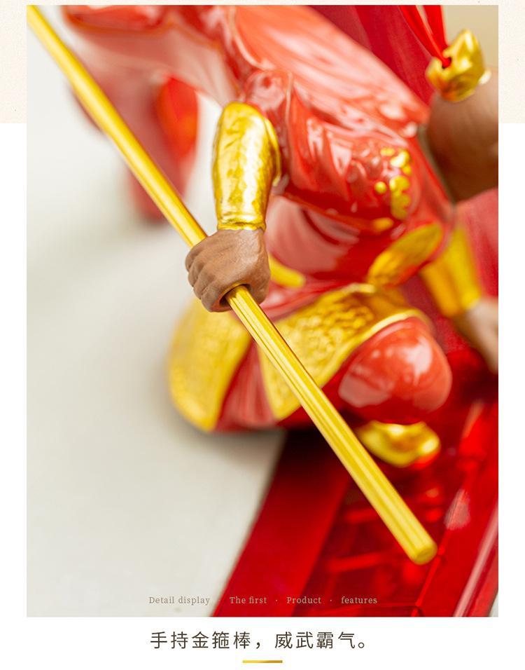 Product Introduction of Chinese Myth Monkey King Figurine Sun Wukong Statue Creative Car Decorations Art Crafts Ornament Home Decor Birthday Gifts Cute 32