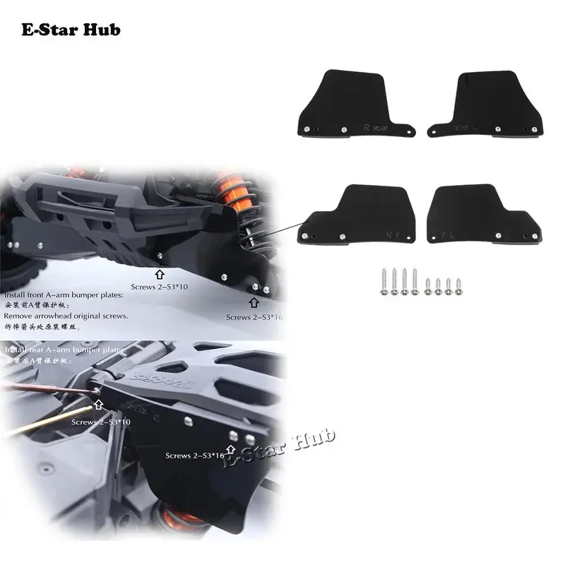 Nylon Front and Rear Suspension Arm Mud Guard Dust Fender for Traxxas 1/5 X-Maxx XMAXX 1/6 XRT RC Car Upgrade Parts