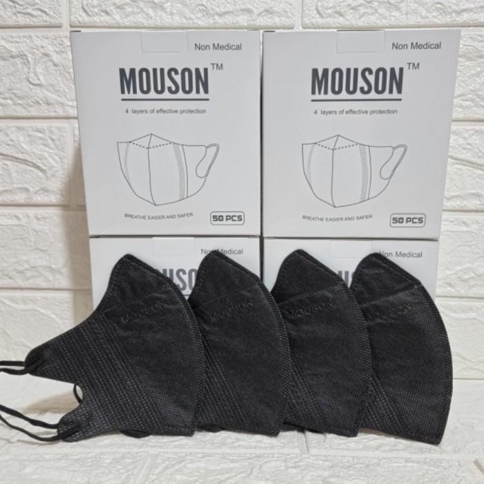 Masker MOUSON DUCKBILL Garis isi 50 pcs box Original Ada Embos 1