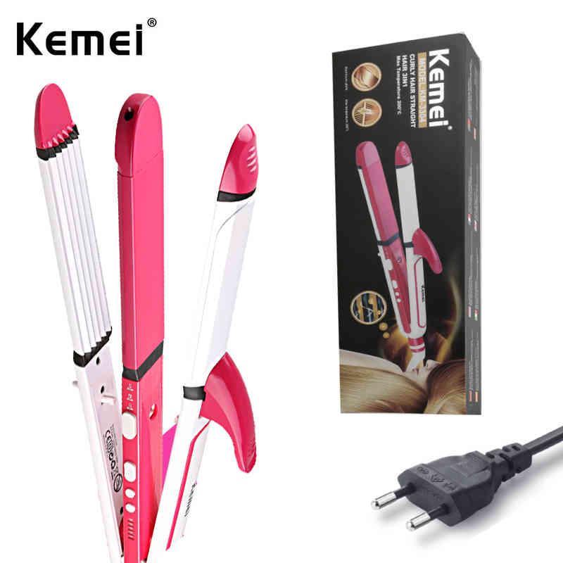 Máy Làm Tóc Đa Năng 3 in 1 Duỗi Uốn Bấm Kemei KM-3304