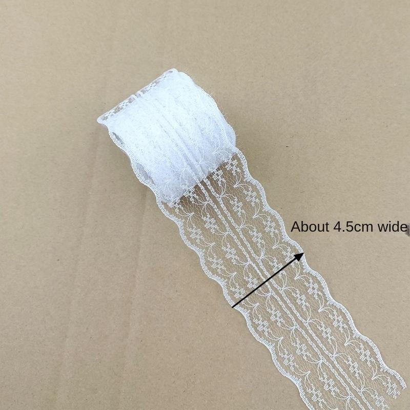 Chất Liệu Đóng Gói Ren Trắng, Hàng Mới Về, Thêu, Ruy Băng May Ren Tự Làm, Thích Hợp Để Đồ Trang Trí Đám Cưới 1