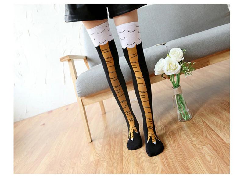 Product Introduction of Cross-Border Exclusive Fun Over-the-Knee Socks Internet Celebrity Creative Funny Chicken Claw Socks TikTok Same Style Calf Socks Fitness Slimming Womenswear Lingerie 7