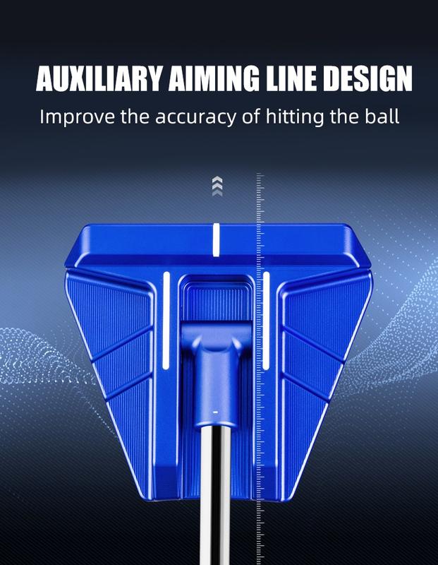 Product Introduction of PGM Innovative Design Flat Push Unisex Golf Putter Club with Shaft 90° Flip Aiming Auxiliary Aiming Line for Beginner Left Right Handed Men Women TUG044 18