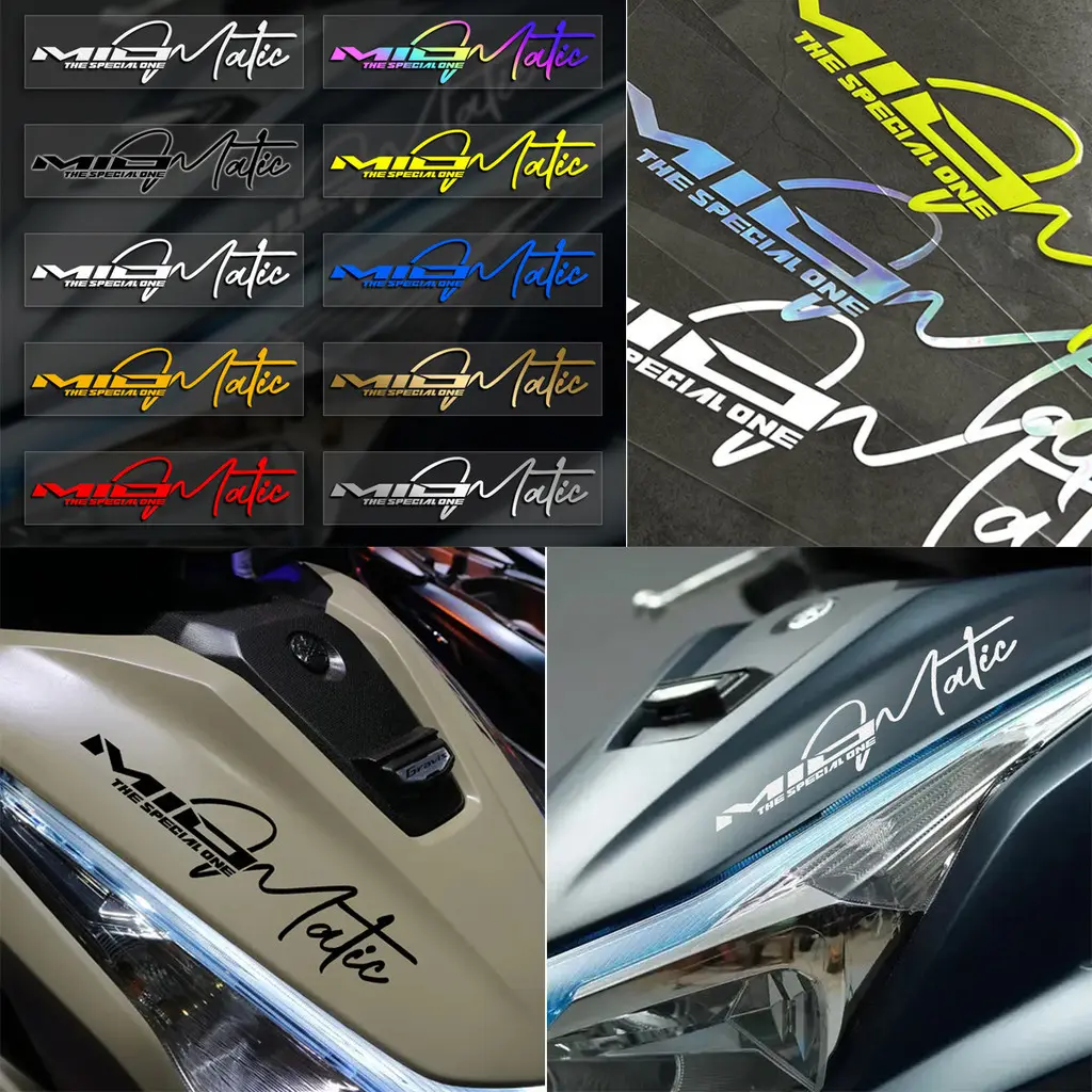 Reflective MIO Motorcycle Sticker Motobike Body Windshield Pull Flower Decal for Yamaha Mio i 125 i125 Mio Sporty M3 125