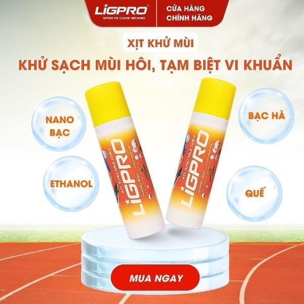 Product Introduction of Chai xịt khử mùi giày nano bạc LIGPRO 200ml Loại bỏ vi khuẩn có hại giúp ngăn mùi mồ hôi Hương quế cực lưu hương -NPP Ch 50