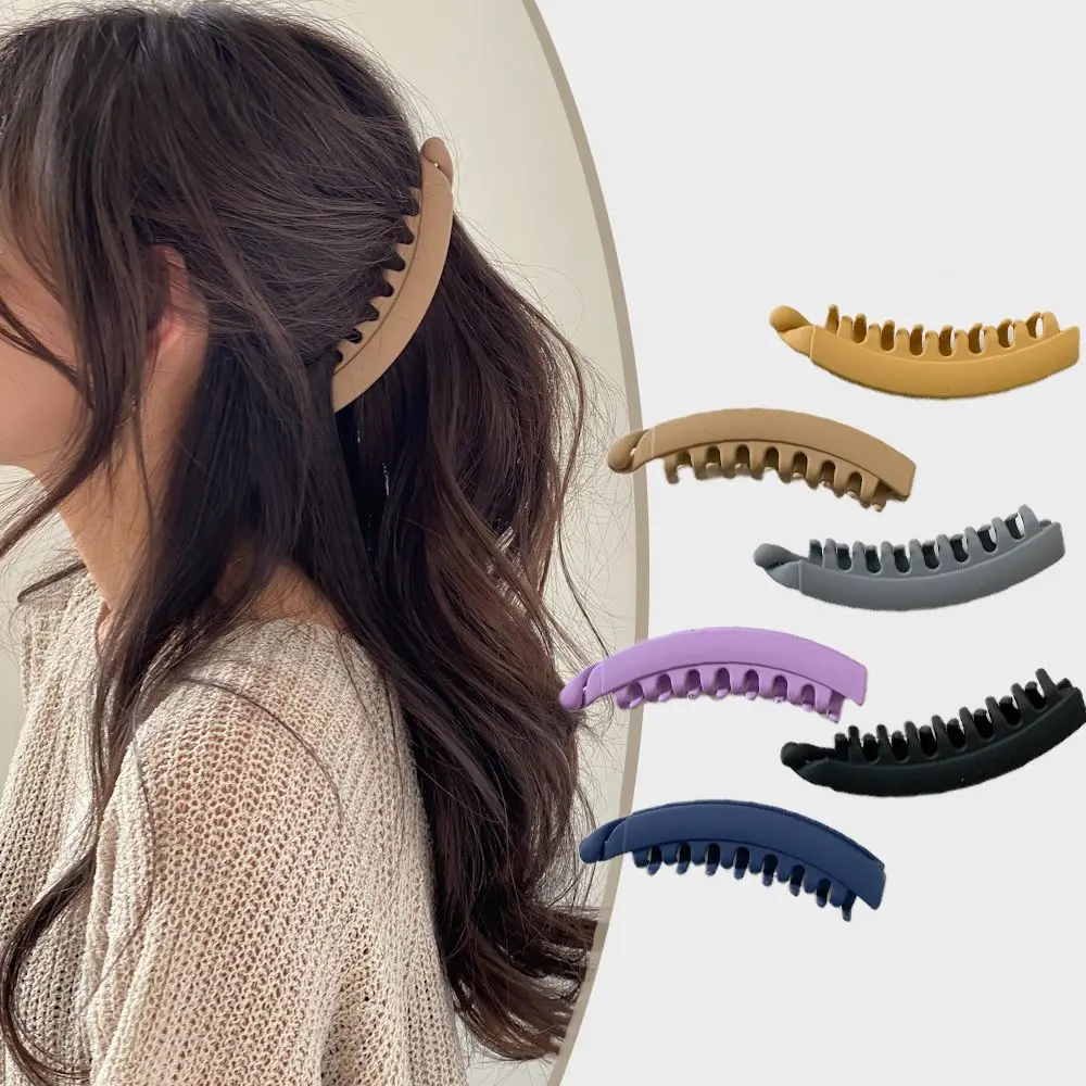Solid Color Hair Accessories Headwear Ponytail Barrettes Hair Clips Hair Claws Banana Clip