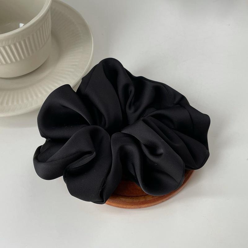 Product Introduction of Temperament High-grade Texture Satin Hair Band Silk Headband Hair Rope Rubber Band Hair Accessories Women 2