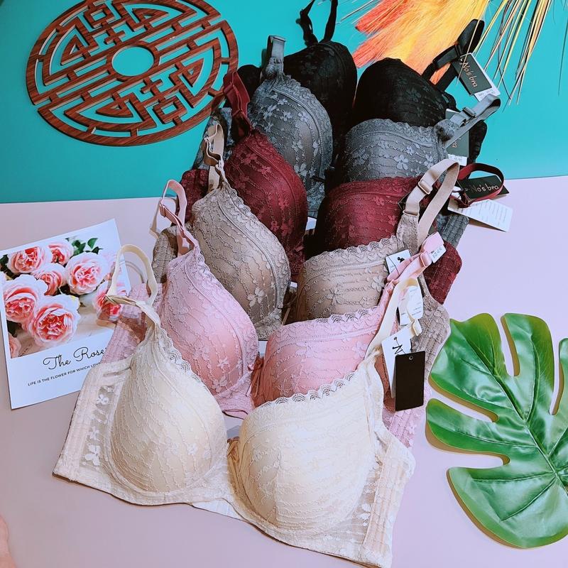 [3575] Áo lót thái ren cúp C mút mỏng có gọng bản to nâng v1 chống xệ Nữ Top Bra Áo Ngực Cup Viền Ren
