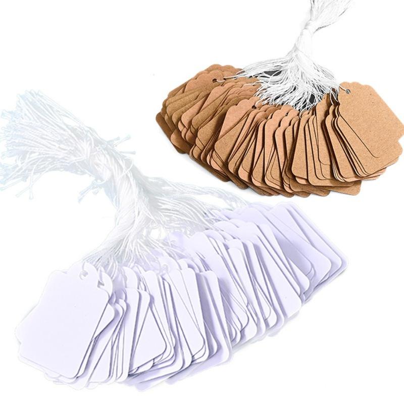 Product Introduction of Nhãn giấy Kraft viết tay hình chữ nhật, 200 chiếc, Nhãn hiển thị giá đeo Dây đeo, Nhãn giá may mặc Thủ Công 19