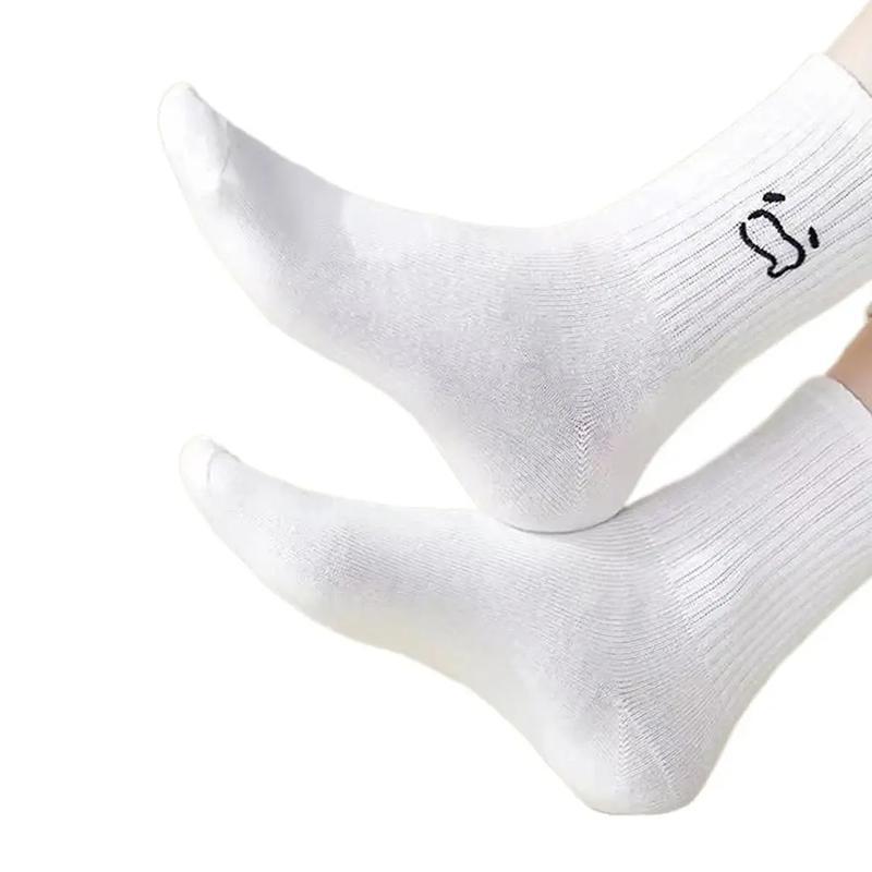 Product Introduction of Multiple New Styles Of Mid Length Men's And Women's Socks Cute Cartoon Striped Japanese Style Mid Length Socks Autumn And Winter Casual Womenswear 17