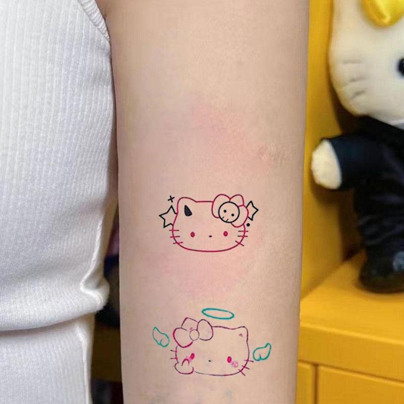 Product Introduction of Miếng Dán Hình Xăm, Phong Cách Ins, Đầy Màu Sắc, Thiết Kế Hello Kitty, 24 / 25 Cái, Miếng Dán Cơ Thể, Đồ Chơi Dopamine, Dễ Thương, Y7X1 20