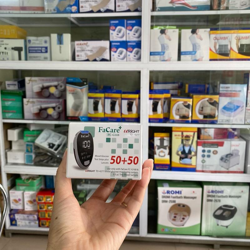 Que Test  faCare 50 test + 50 kim cho máy đo tiểu đường faCare 1