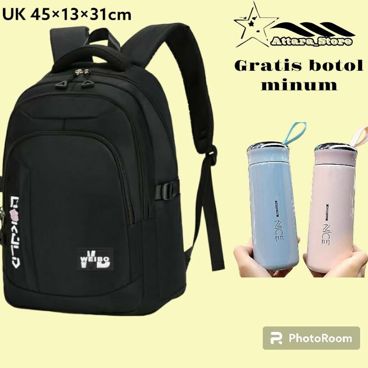 Gratis botol minum Tas Ransel Sd Smp SmA viral weibo  cat kucing Karakter Kartun Tas Punggung 4