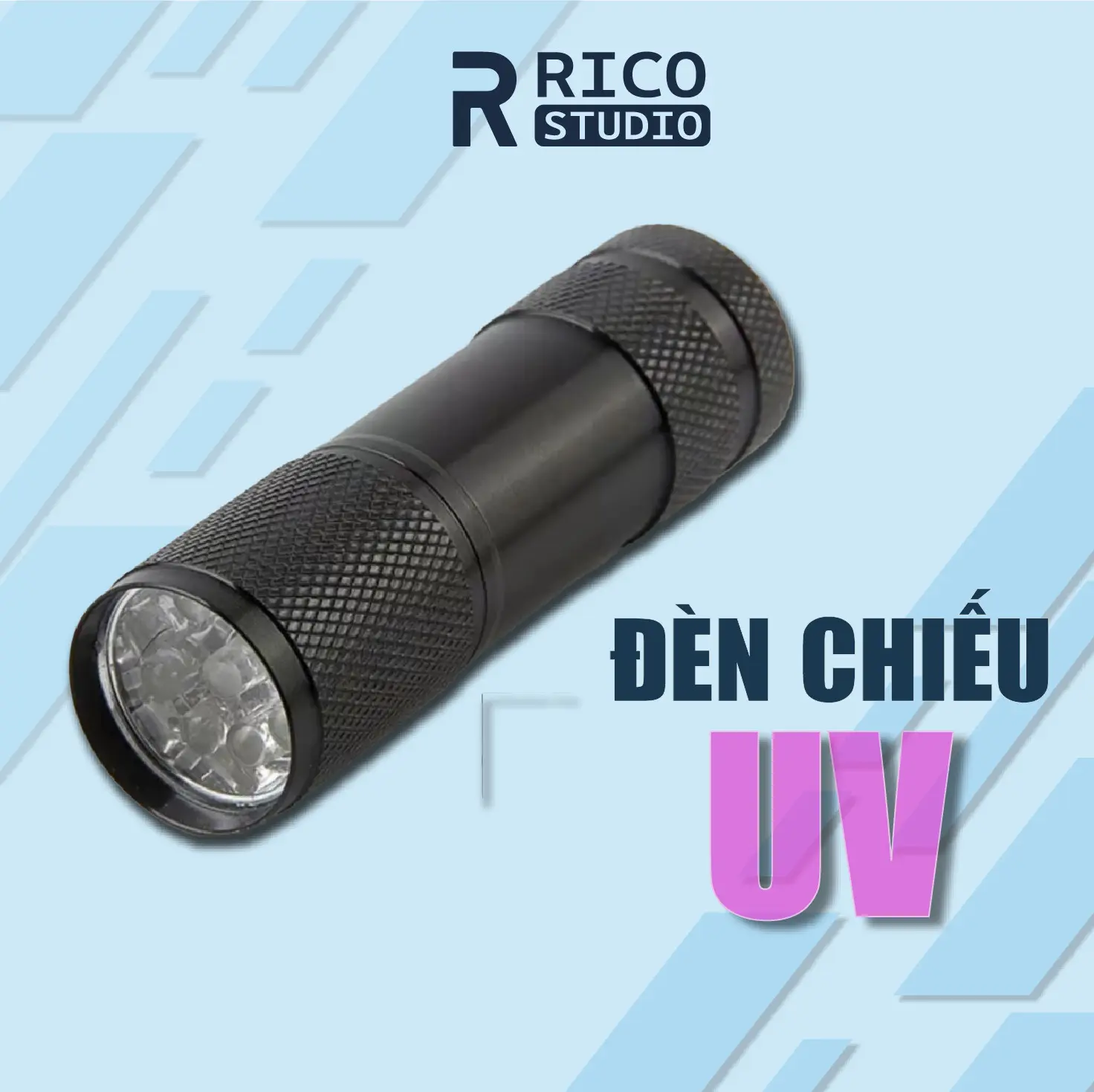 Đèn Test UV Led 9 bóng đèn ( đã có Pin )