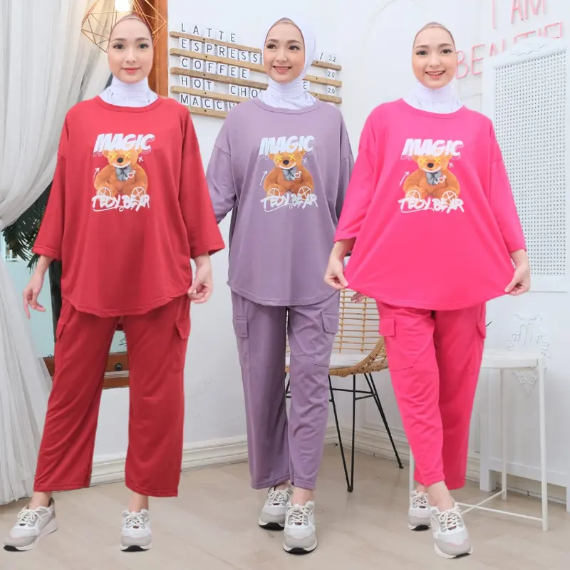 STELAN WANITA BEAR CELANA CARGO ONESET WANITA 1
