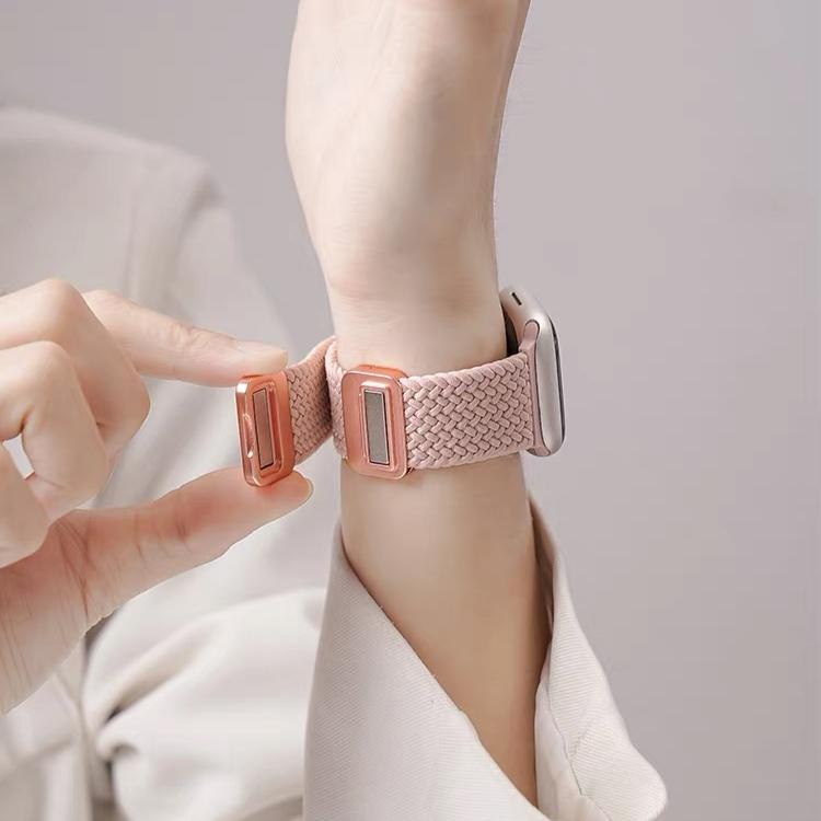  Dây đeo nylon cho Apple Watch Tương thích với Iwatch Series 10 9 8 7 6 SE 5 4 3 41 40 44 45 42 46mm Ultra 2 và 49 Scrunchie Dây đeo khóa từ 