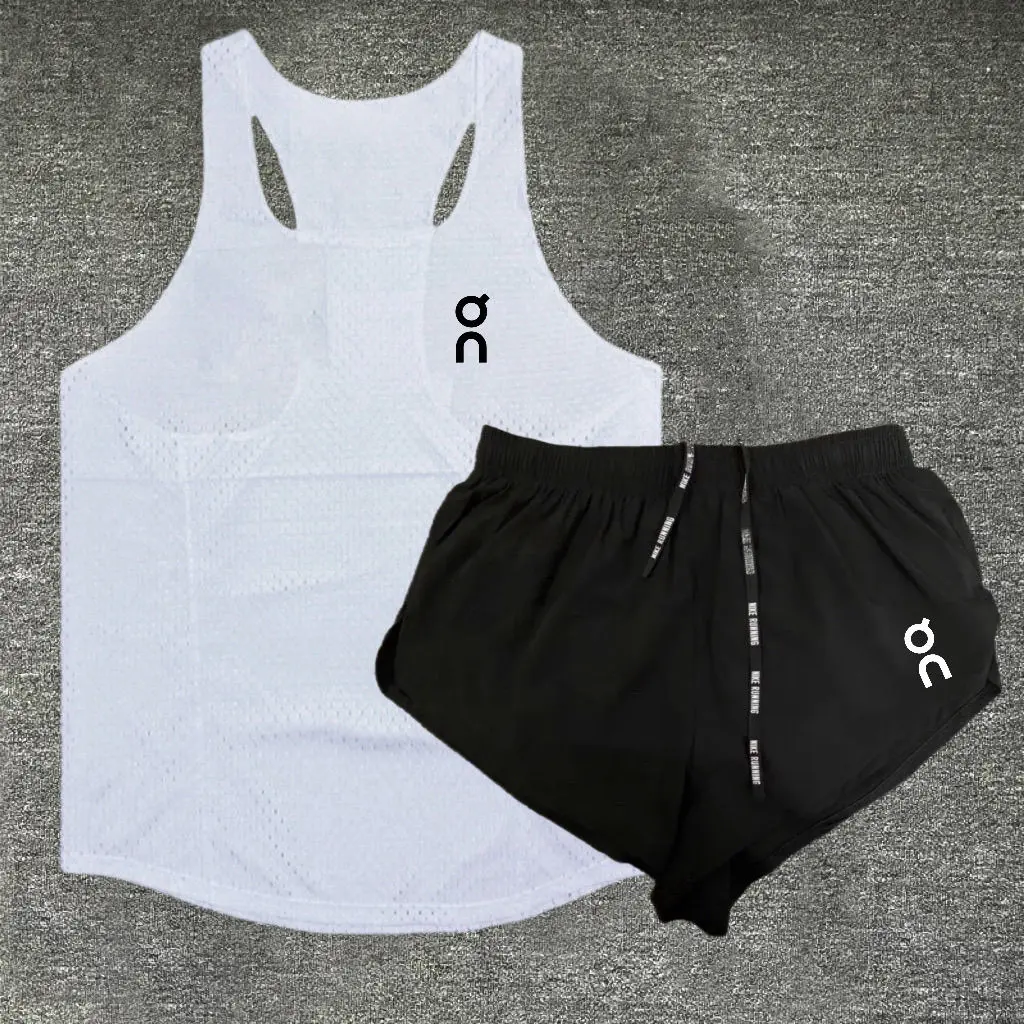 Bộ Đồ Nhanh Khô, Thể Thao Đường Trường Và Các Môn Thể Thao Khác, Áo Vest Lưới Không Tay Chạy Marathon, Quần Đùi Lót, Thích Hợp Cho Học Sinh, Tập Luyện