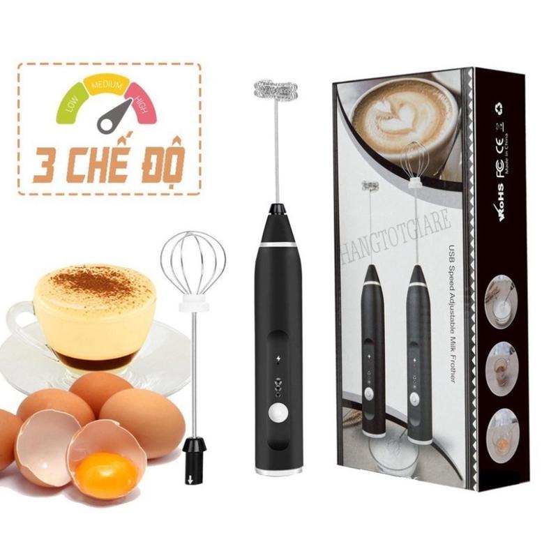 Máy đánh trứng tạo bọt cafe mini cầm tay không giây sokany 3 cấp độ, cổng sạc usb nhỏ gọn tiện lợi ( Mẫu Mới )