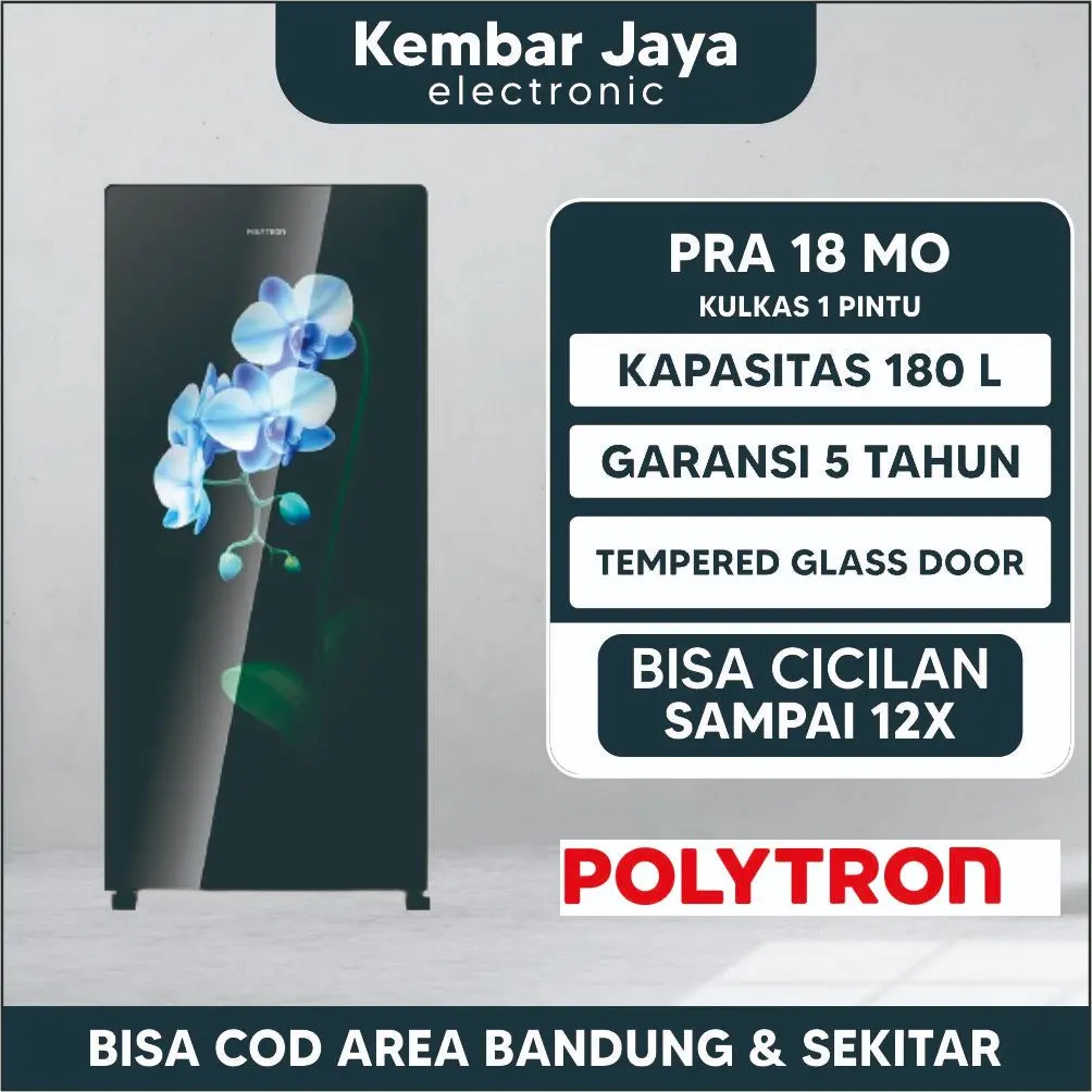KULKAS 1 PINTU POLYTRON Type PRA 18 MO