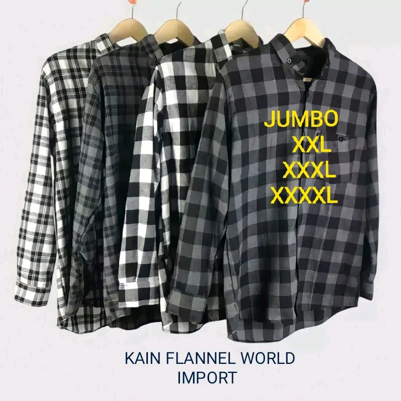 LINK CO  KEMEJA JUMBO ORIGINAL KUALITAS DISTRO YADI COLEXION KODE 101-115 Flannel Kain 0