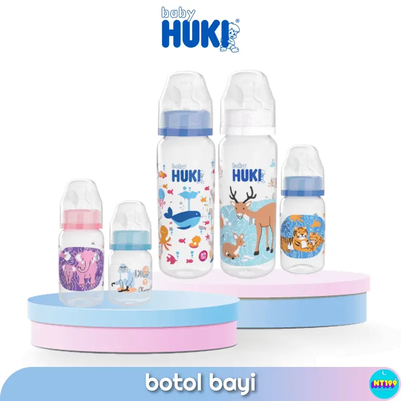 Botol Susu Huki Dot Gepeng Bulat 240ml 120ml 60ml 0
