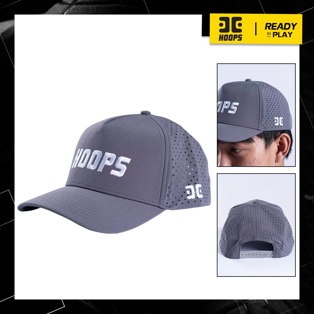 Mũ lưỡi trai nam nữ Hoops Premium thêu chữ thời trang cao cấp phong cách thể thao hàng xuất khẩu form đứng