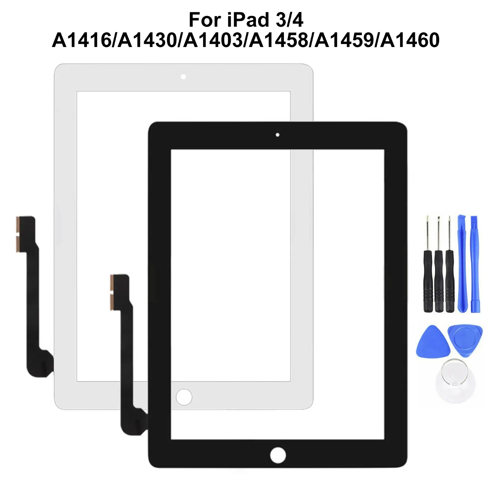 Màn hình cảm ứng chống mài mòn, công cụ thay thế kính, phụ kiện máy tính bảng cho iPad 3 / 4