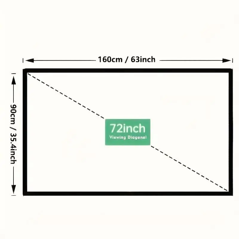 Projector Background Curtain, Solid Color Seamless Backdrop for Photoshoot & Projector, Projection Screen for Home & Outdoor 1