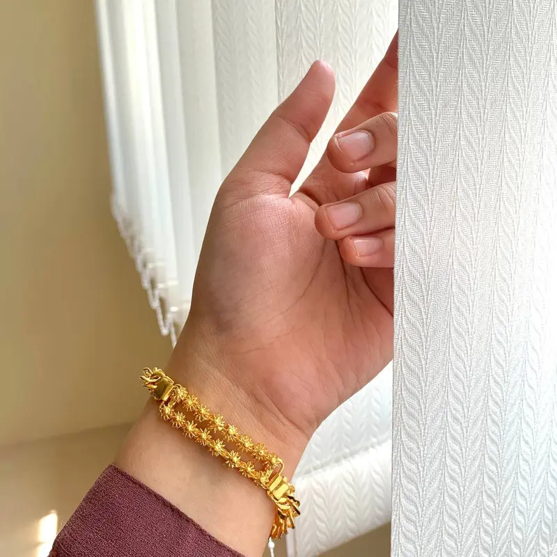 Perhiasan Gelang Matahari Lapis 24k 3
