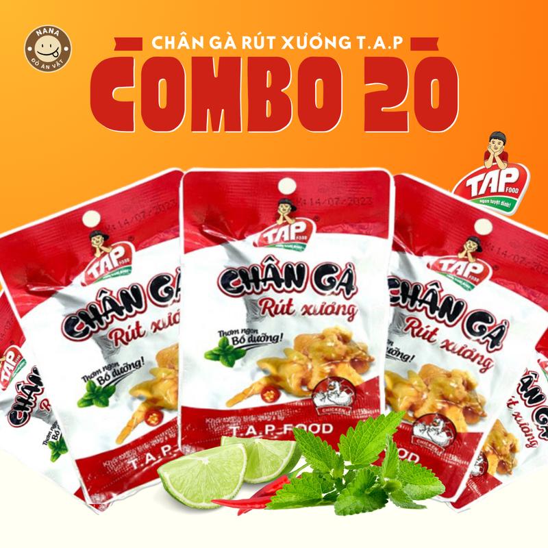 [COMBO 20] Chân Gà Rút Xương T.A.P FOOD 29g Giòn Dai, Cay Cay, Đảm Bảo An Toàn Vệ Sinh Hương Vị Đậm Đà, Ăn Vặt Nana