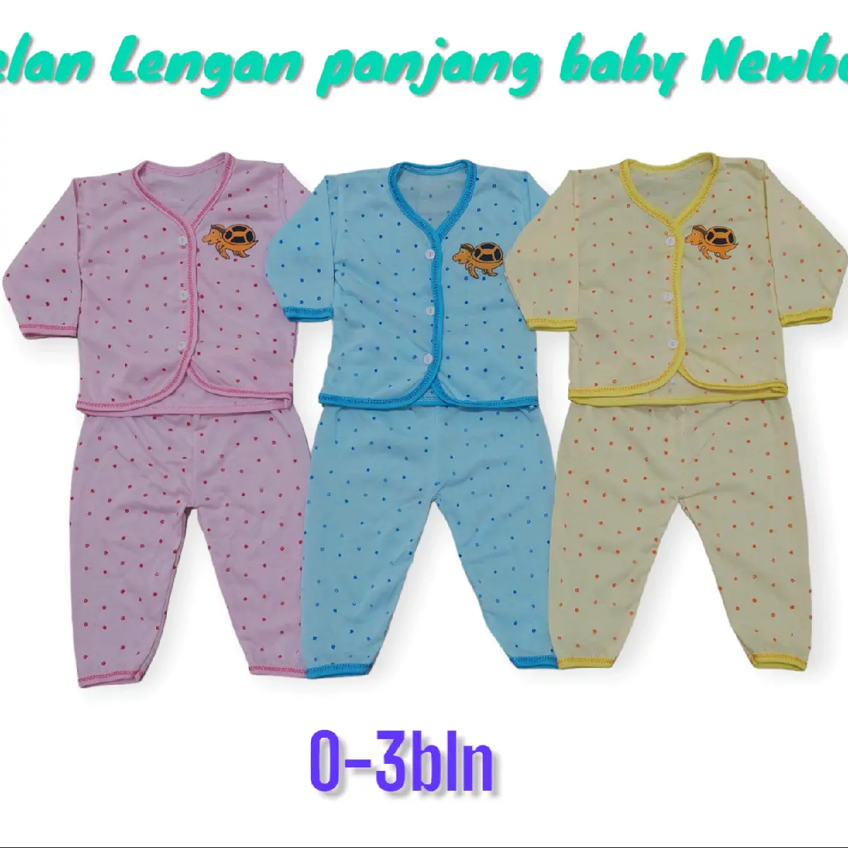 3PCS STELAN BABY NEWBORN(CANSE/KUTUNGAN,PENDEK,PANJANG)