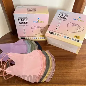 Masker Duckbill Filtcare Mix Warna 3PLY isi 50PCS