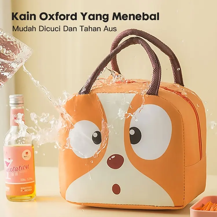 ready stock Eatkit Paket Tempat Makan Anak 1450ml Lunch Box Set 3 Sekat BPA Free Kotak Bekal Karakter Tas Bekal 7