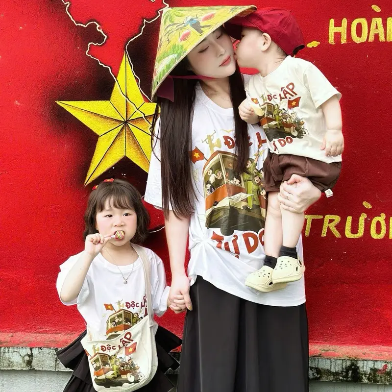 Áo Thun  Cotton ấm no hạnh phúc Việt Nam cho cả gia đình