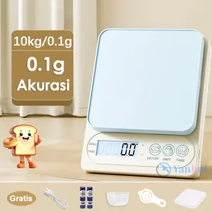 Timbangan Dapur Digital 10kg – Akurasi 0.1g, Timbangan Dapur Kue USB Charging